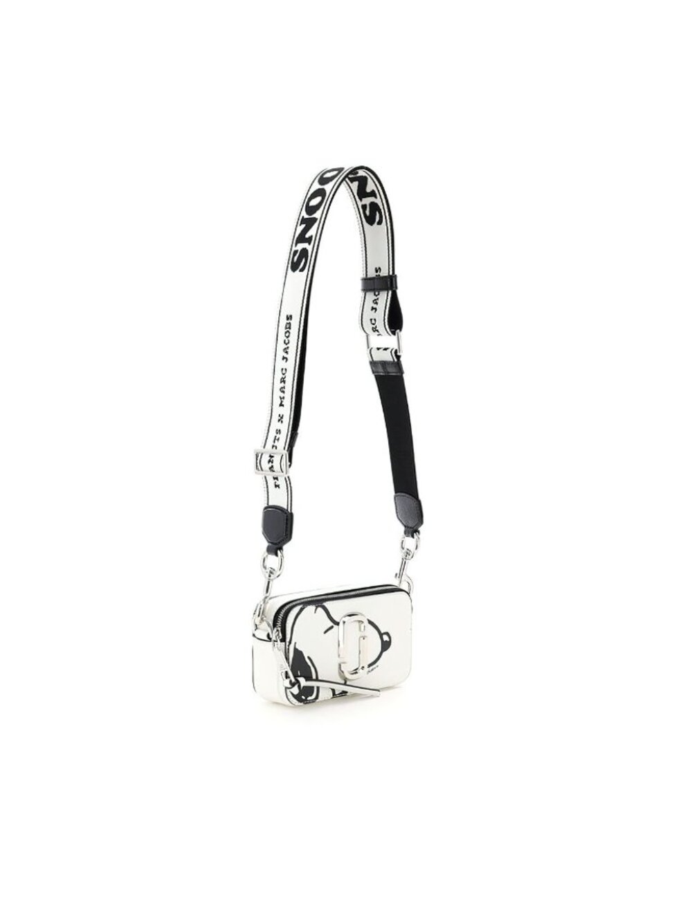 Marc Jacobs x Peanuts Snoopy The Snapshot Logo Plaque Crossbody Bag White OS - Picture 9 of 14